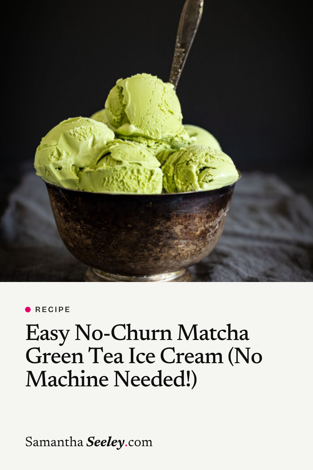 Easy No-Churn Matcha Green Tea Ice Cream (No Machine Needed!)