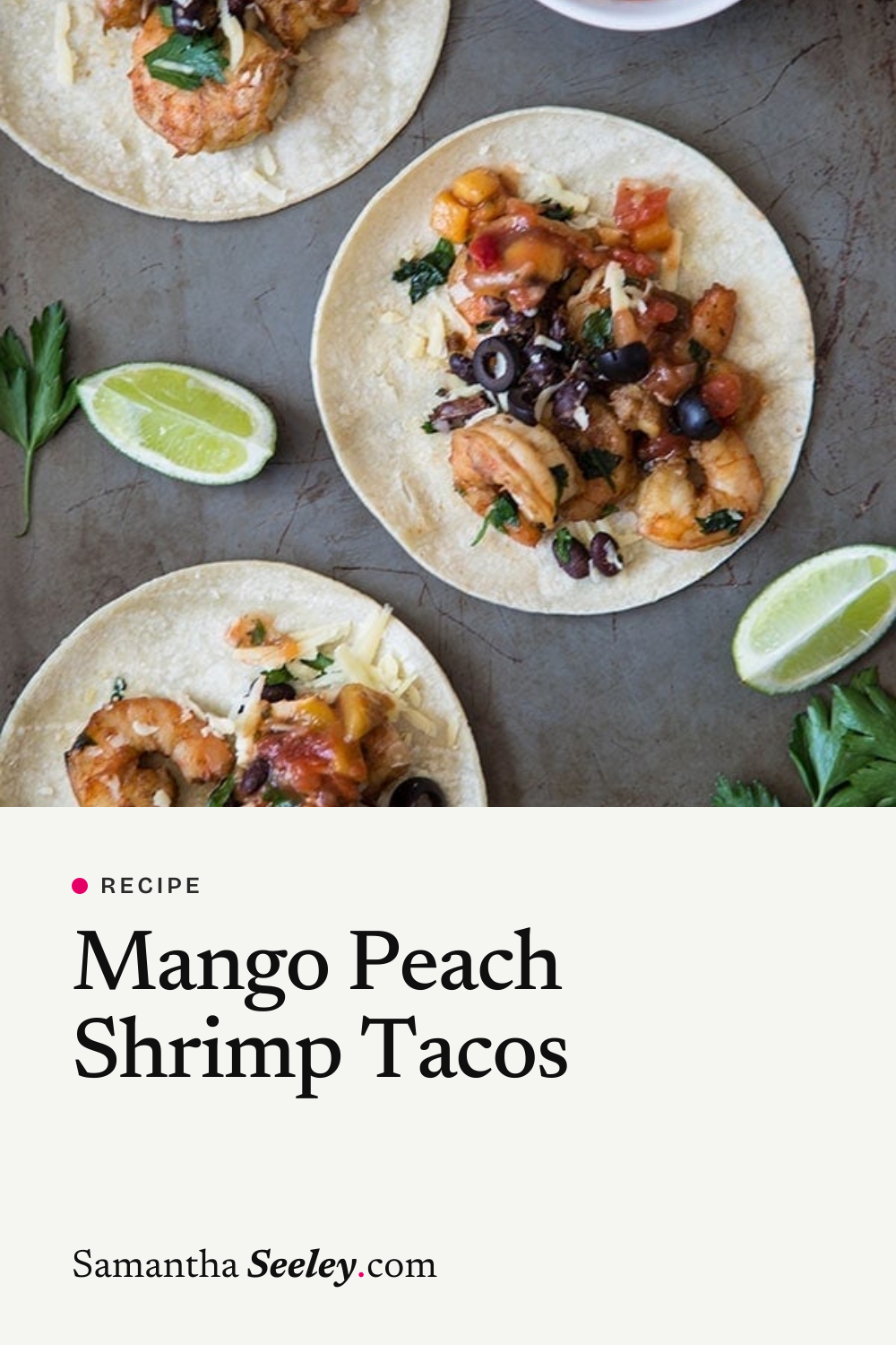 Mango Peach Shrimp Tacos