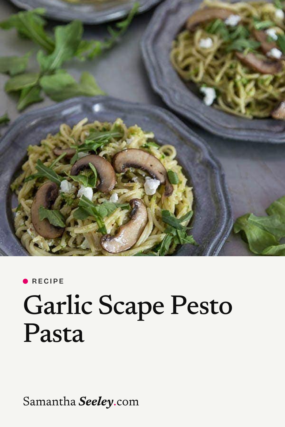 Garlic Scape Pesto Pasta