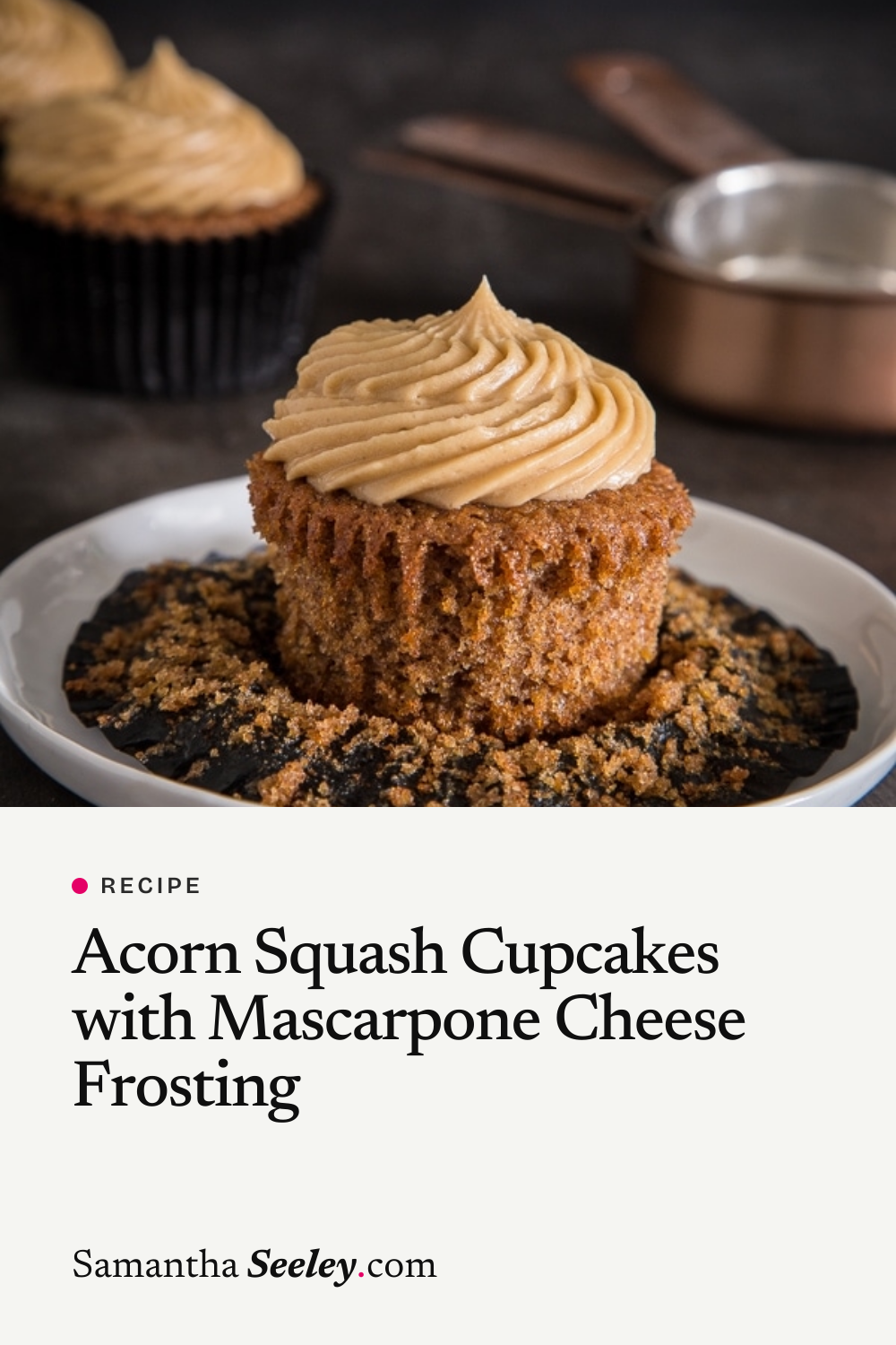 Acorn Squash Cupcakes with Mascarpone Cheese Frosting